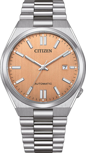Citizen Tsuyosa Automatic Salmon Orange Dial Silver Steel Strap Watch For Men - NJ0159-86Z Buy Now By Citizen