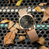 Calvin Klein Minimal Black Dial Rose Gold Mesh Bracelet Watch for Women - K3M2262Y Buy Now By Calvin Klein