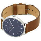 Coach Charles Blue Dial Brown Leather Strap Watch for Men - 14602151 Buy Now By Coach