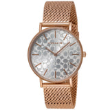 Coach Perry Silver Dial Rose Gold Mesh Bracelet Watch for Women - 14503386 Buy Now By Coach