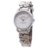 Coach Delancey White Dial Floral White Leather Strap Watch for Women - 14502760 Buy Now By Coach