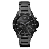 Emporio Armani Diver Chronograph Black Dial Black Steel Strap Watch For Men - AR11363 Buy Now By Emporio Armani