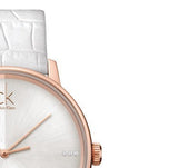 Calvin Klein Accent White Dial White Leather Strap Watch for Men - K2Y2X6KW Buy Now By Calvin Klein