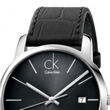 Calvin Klein City Quartz Black Dial Black Leather Strap Watch for Men - K2G2G1C3 Buy Now By Calvin Klein