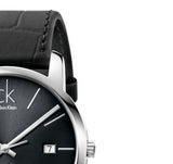 Calvin Klein City Quartz Black Dial Black Leather Strap Watch for Men - K2G2G1C3 Buy Now By Calvin Klein