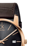 Calvin Klein City Chronograph Brown Dial Brown Leather Strap Watch for Men - K2G2G6G3 Buy Now By Calvin Klein