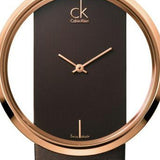 Calvin Klein Glam Transparent Dial Brown Leather Strap Watch for Women - K9423303 Buy Now By Calvin Klein