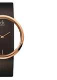 Calvin Klein Glam Transparent Dial Brown Leather Strap Watch for Women - K9423303 Buy Now By Calvin Klein