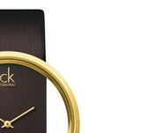 Calvin Klein Glam Transparent Dial Brown Leather Strap Watch for Women - K9423503 Buy Now By Calvin Klein