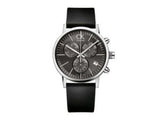 Calvin Klein Post Minimal Chronograph Black Dial Black Leather Strap Watch for Men - K7627107 Buy Now By Calvin Klein