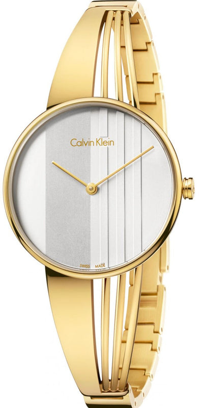 Calvin Klein Drift Silver Dial Gold Steel Strap Watch for Women - K6S2N516 Buy Now By Calvin Klein