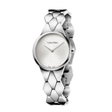 Calvin Klein Snake Silver Dial Silver Steel Strap Watch For Women - K6E23146 Buy Now By Calvin Klein