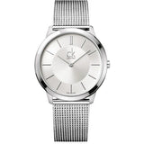 Calvin Klein Minimal White Dial Silver Mesh Bracelet Watch for Men - K3M2112Y Buy Now By Calvin Klein