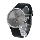 Calvin Klein Accent Black Dial Black Leather Strap Watch for Men - K2Y211C3 Buy Now By Calvin Klein