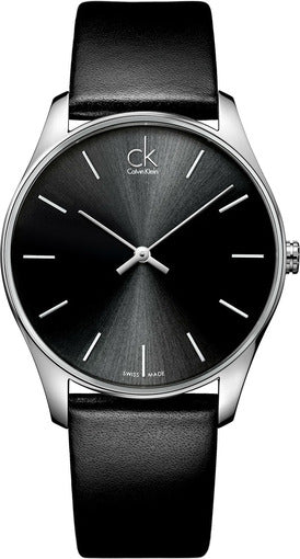 Calvin Klein City Black Dial Black Leather Strap Watch for Men - K2G21107 Buy Now By Calvin Klein