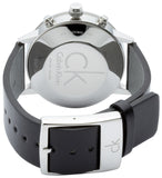 Calvin Klein Post Minimal Chronograph Black Dial Black Leather Strap Watch for Men - K7627107 Buy Now By Calvin Klein