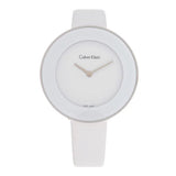 Calvin Klein Chic White Dial White Leather Strap Watch for Women - K7N23TK2 Buy Now By Calvin Klein