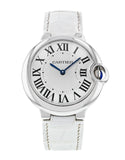 Cartier Ballon Bleu de Cartier Silver Dial White Leather Strap Watch for Women - W6920087 Buy Now By Cartier