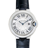 Cartier Ballon Bleu De Cartier Silver Dial Black Leather Strap Watch for Women - WSBB0034 Buy Now By Cartier