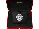 Cartier Ballon Bleu De Cartier Silver Dial Black Leather Strap Watch for Women - WSBB0030 Buy Now By Cartier