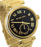Michael Kors Skylar Black Dial Gold Steel Strap Watch for Women - MK5989 Buy Now By Michael Kors