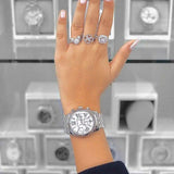 Michael Kors Lexington Silver Dial Silver Steel Strap Watch for Women - MK5555 Buy Now By Michael Kors