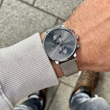 Hugo Boss Integrity Grey Dial Silver Mesh Bracelet Watch for Men - 1513807 Buy Now By Hugo Boss