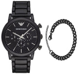 Emporio Armani Luigi Chronograph Black Dial Black Stainless Steel Watch For Men - AR1895 Buy Now By Emporio Armani