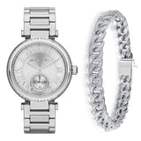 Michael Kors Skylar Silver Dial Silver Steel Strap Watch for Women - MK5866 Buy Now By Michael Kors