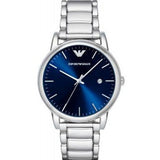Emporio Armani Dress Analog Blue Dial Silver Steel Strap Watch For Men - AR8033 Buy Now By Emporio Armani