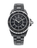 Chanel J12 Quartz Ceramic Black Dial Black Steel Strap Watch for Women - J12 H0682 Buy Now By Chanel