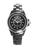 Chanel J12 Diamonds Black Dial Black Steel Strap Watch for Women - J12 H2569 Buy Now By Chanel