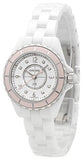 Chanel J12 Quartz Diamonds Ceramic White Dial White Steel Strap Watch for Women - J12 H4466 Buy Now By Chanel