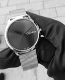 Calvin Klein Minimal Grey Dial Silver Mesh Bracelet Watch for Women - K3M221Y3 Buy Now By Calvin Klein