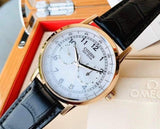 Citizen Watch Eco Drive Day & Date White Dial Black Leather Strap Watch For Men - AO9003-16A Buy Now By Citizen