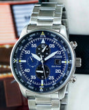 Citizen Eco Drive Chronograph Blue Dial Silver Stainless Steel Watch For Men - CA0690-88L Buy Now By Citizen