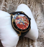 Gucci Dive Quartz Red Dial Black Rubber Strap Watch For Men - YA136325 Buy Now By Gucci