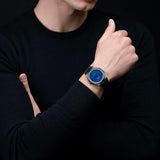D1 Milano Ultra Thin Blue Dial Gray Steel Strap Watch for Men - D1-UTBJ12 Authentic Buy Shop Now