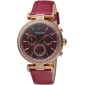 Swarovski Era Journey Red Dial Red Leather Strap Watch for Women - 5416701 Buy Now By Swarovski
