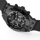 Guess Continental Chronograph Black Dial Black Mesh Strap Watch For Men - GW0582G3 Buy Now By Guess
