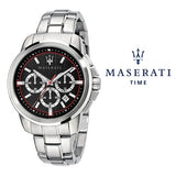 Maserati Successo Chronograph Black Dial Silver Steel Strap Watch For Men - R8873621009 Buy Now By Maserati