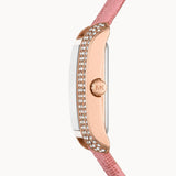 Michael Kors Emery Quartz Diamonds Red Dial Pink Leather Strap Watch For Women - MK2966 Buy Now By Michael Kors