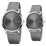 Calvin Klein Minimal Black Dial Silver Mesh Bracelet Watch for Women - K3M22123 Buy Now By Calvin Klein