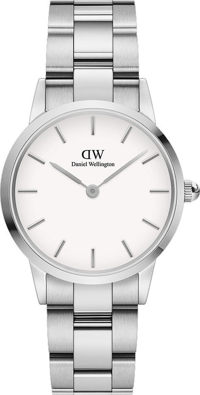 Daniel Wellington Iconic Link White Dial Silver Steel Strap Watch For Women - DW00100207 Buy Now By Daniel Wellington