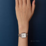 Daniel Wellington Quadro Studio White Dial Rose Gold Mesh Strap Watch For Women - DW00100517 Buy Now By Daniel Wellington