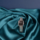 Daniel Wellington Quadro Studio Black Dial Silver Mesh Strap Watch For Women - DW00100522 Buy Now By Daniel Wellington