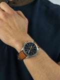 Fossil Forrester Chronograph Blue Dial Brown Leather Strap Watch for Men - S5607 Buy Now By Fossil