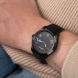 Guess Connoisseur Black Dial Black Silicone Strap Watch For Men - GW0335G1 Buy Now By Guess