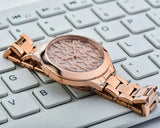 Michael Kors Slim Runway Rose Gold Dial Rose Gold Steel Strap Watch for Women - MK4658 Buy Now By Michael Kors