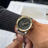 Michael Kors Brecken Quartz Black Dial Silver Mesh Strap Watch For Men - MK8961 Buy Now By Michael Kors